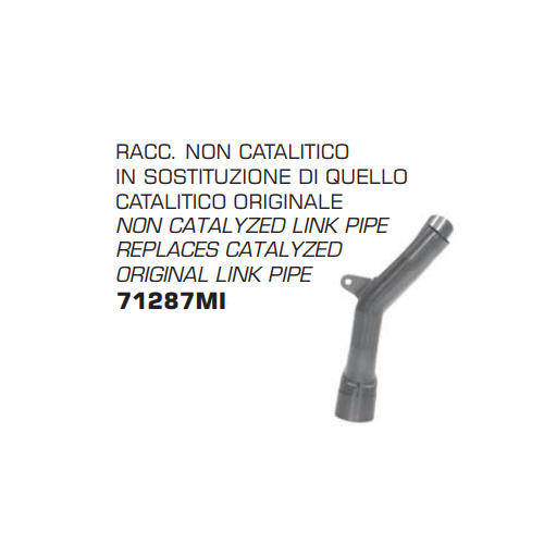 TUBO DE ENLACE NO CATALIZADO ARROW RACING