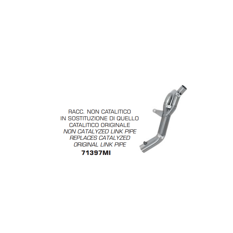 TUBO DE ENLACE NO CATALIZADO ARROW RACING