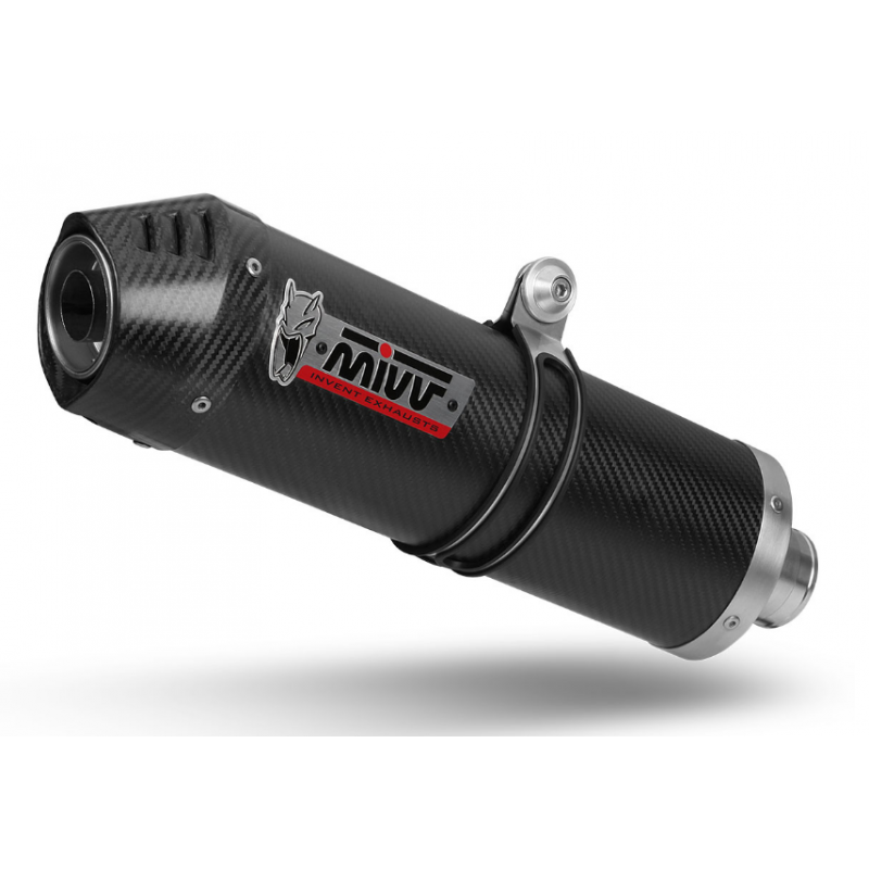 DOBLE ESCAPE OVAL COMPLETO CARBONO MIVV HOMOLOGADO