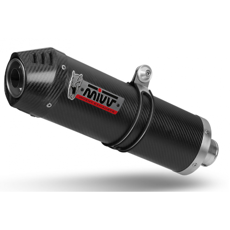 COMPLETE OVAL EXHAUST CARBON MIVV APPROVED