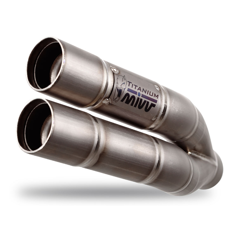 EXHAUST DOUBLE GUN TITANIUM MIVV APPROVED