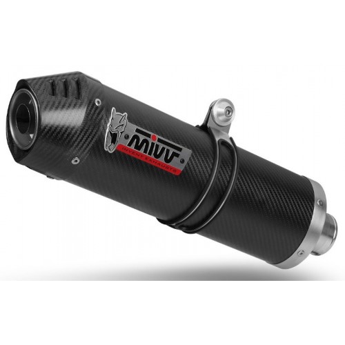 COMPLETE OVAL EXHAUST CARBON MIVV APPROVED
