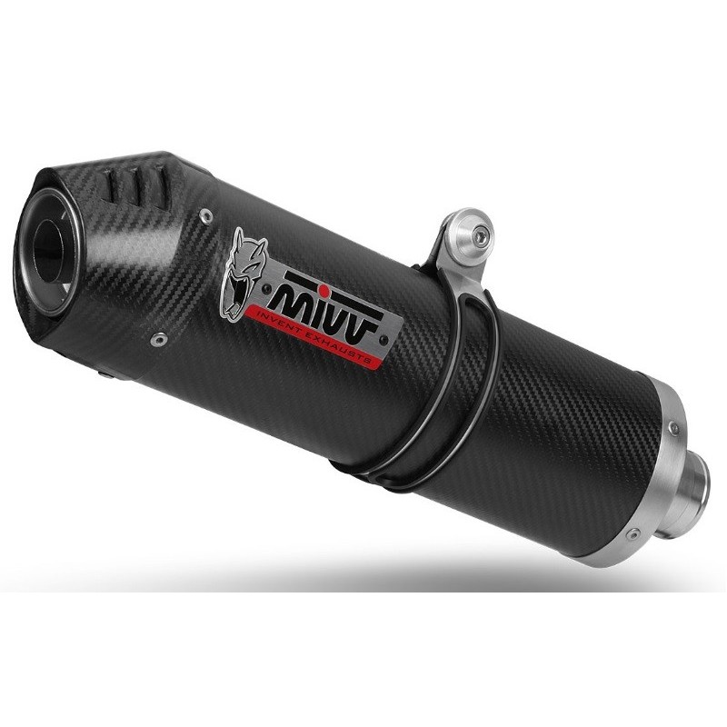 COMPLETE OVAL EXHAUST CARBON MIVV APPROVED