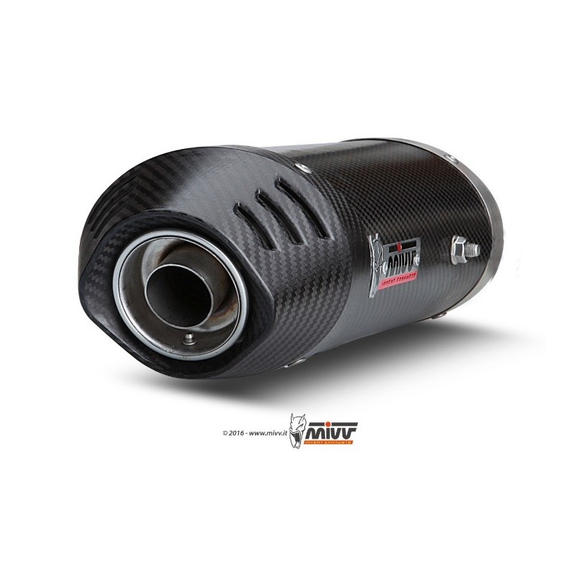 COMPLETE OVAL EXHAUST CARBON MIVV APPROVED