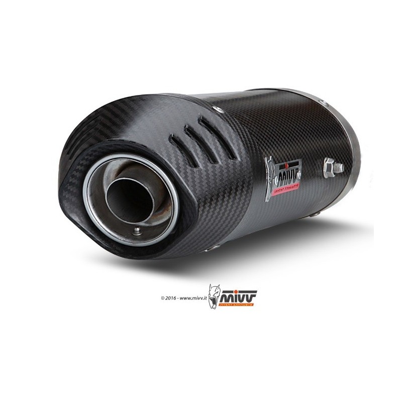 ESCAPE OVAL COMPLETO CARBONO MIVV HOMOLOGADO