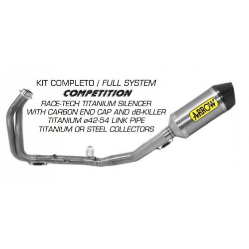 KIT COMPETITION TITANIO ARROW NO HOMOLOGADO