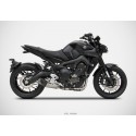 KIT COMPLET 3 + 1 INOX ZARD MT-09 / XSR 900
