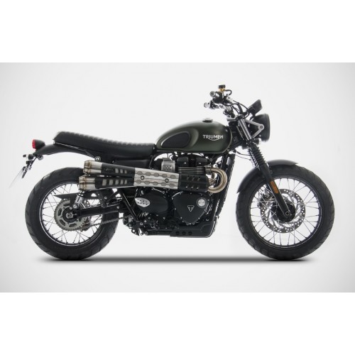 DOUBLE SILENCER ZARD INOX STREET SCRAMBLER 2017-19