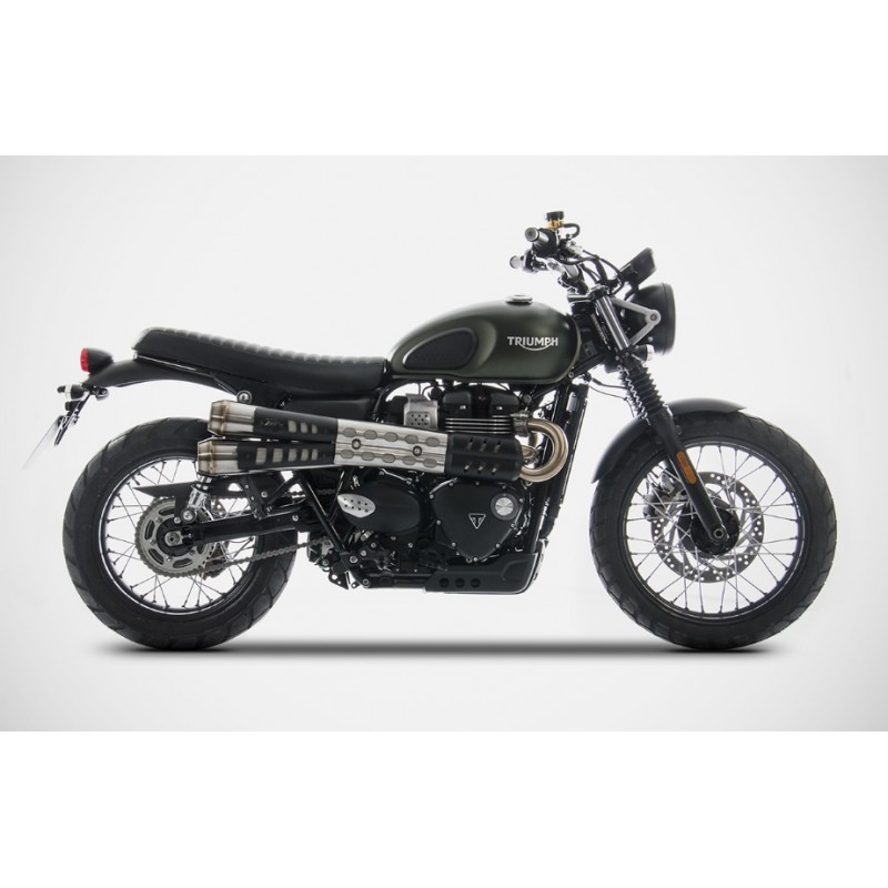 DOBLE SILENCIOSO ZARD INOX STREET SCRAMBLER 2017-19