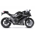 BLACK EXHAUST LV-10 LEOVINCE NINJA 300 R/ABS 2013-16