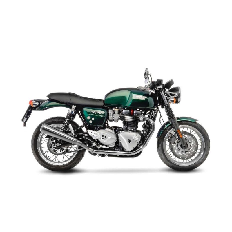 CLASSIC RACER DOUBLE EXHAUST LEOVINCE BONNEVILLE T120