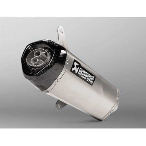 Échappement Akrapovic en acier inoxydable noir homologué