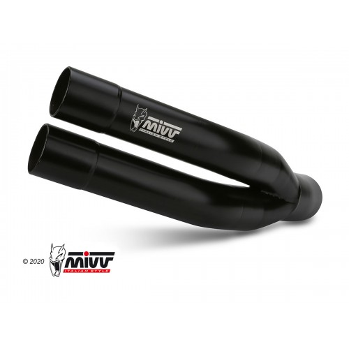 Double Gun Black Exhaust Stainless Steel Mivv Not Approved