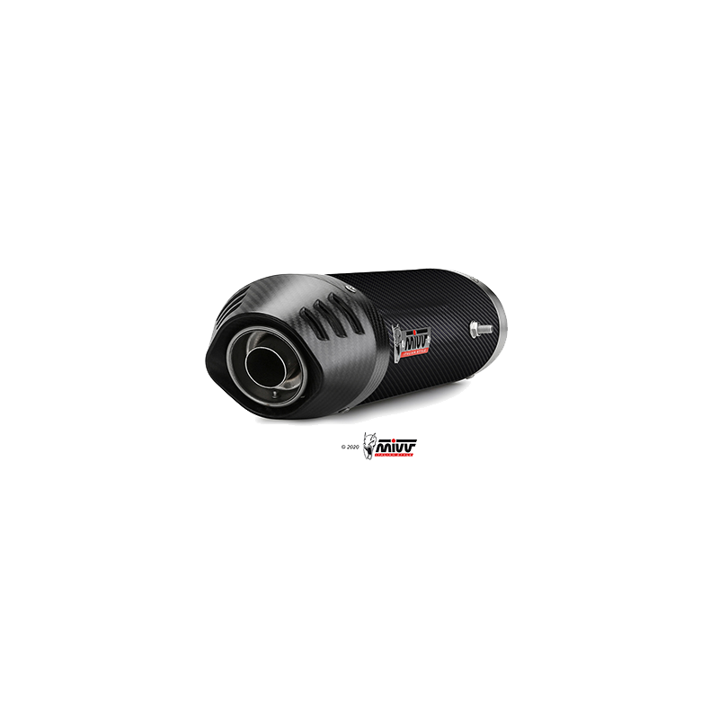 COMPLETE OVAL EXHAUST CARBON MIVV APPROVED