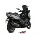 Echappement Speed ​​Edge Noir Acier Inoxydable Approuvé Mivv