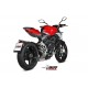 Echappement Speed ​​Edge Noir Acier Inoxydable Approuvé Mivv