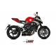 Echappement Speed ​​Edge Noir Acier Inoxydable Approuvé Mivv