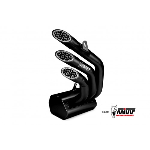 Echappement Speed ​​Edge Noir Acier Inoxydable Approuvé Mivv