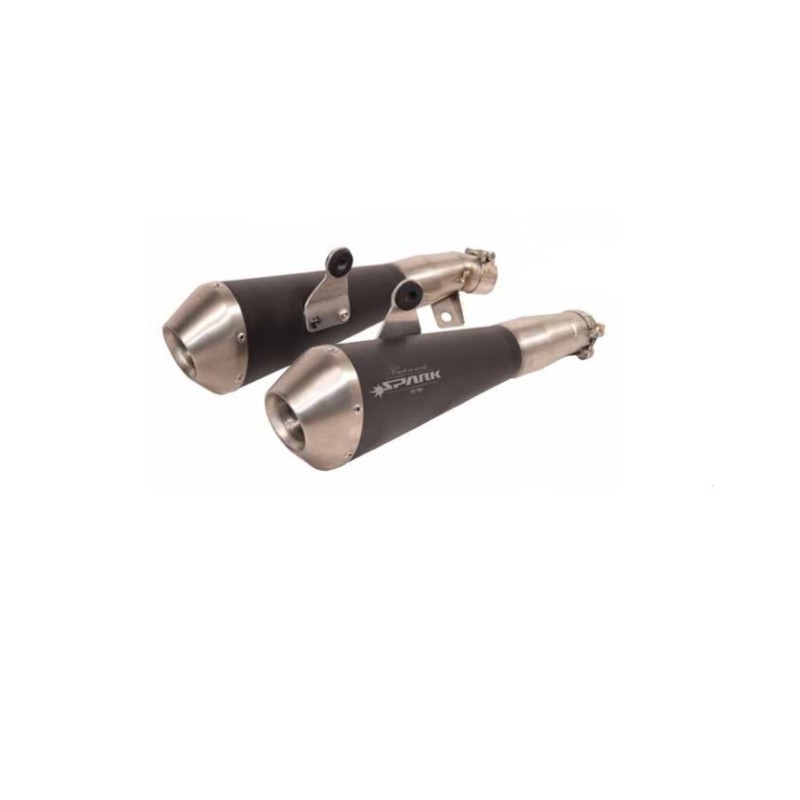 DOBLE SILENCIOSO MEGAPHONE DARK STYLE BMW R 100  NO HOMOLOGADO